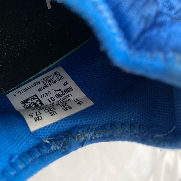 PUMA Pacer Future Splatter Kids Boy’s Blue Runner Sneakers Shoes Size 12C/17.5cm - Picture 9 of 15